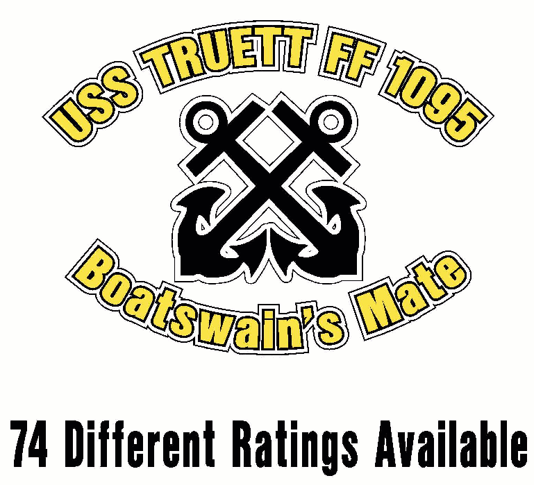 USS TRUETT FF 1095 DE 1095 Oval Decal / Sticker Military USN U S Navy S06B