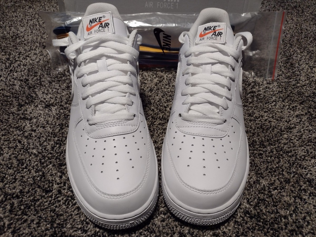 NIKE AIR FORCE 1 '07 QS 10.5 Multi Color Swoosh AH8462 102 | eBay