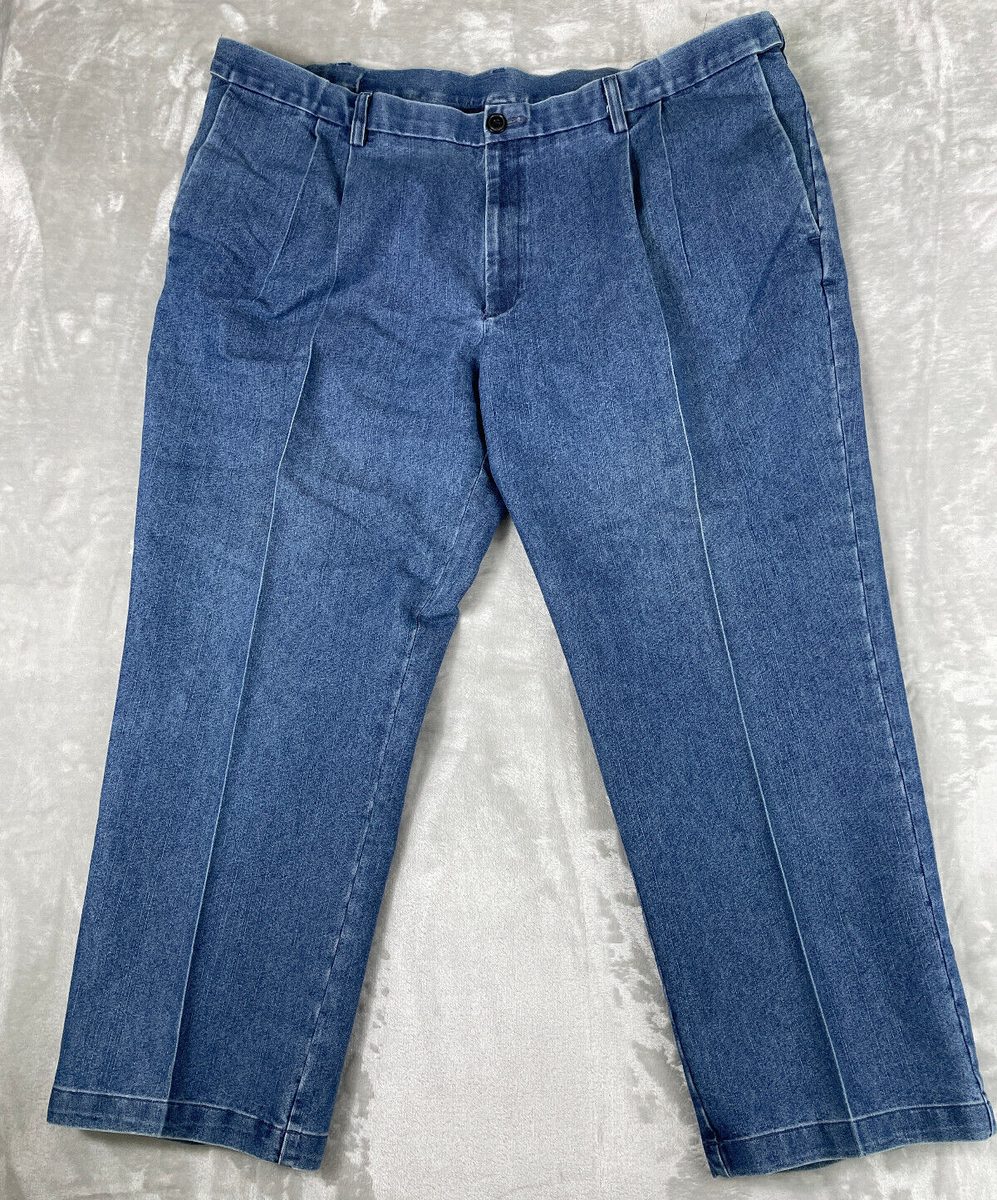 Stretch Denim Mens Haggar Jeans Travel Performance Tailored HAGGAR