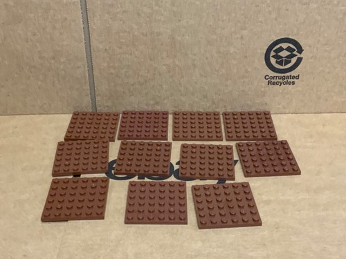 LEGO Parts - Reddish Brown 6x6 Plate - No 3958 - QTY 11