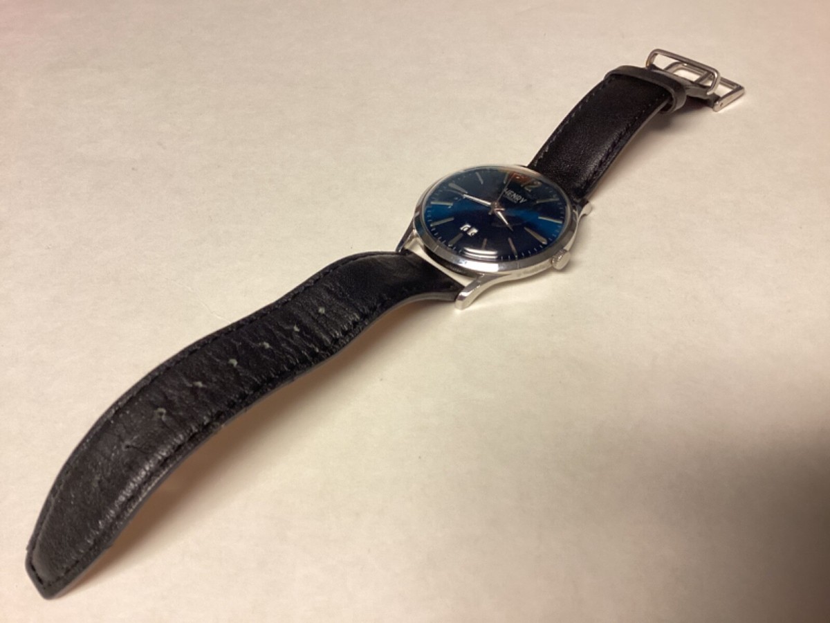 HENRY LONDON KNIGHTSBRIDGE QUARTZ WATCH-BLUE DIAL/LEATHER HENRY LONDON KNIGHTSBRIDGE QUARTZ WATCH-BLUE DIAL/LEATHER