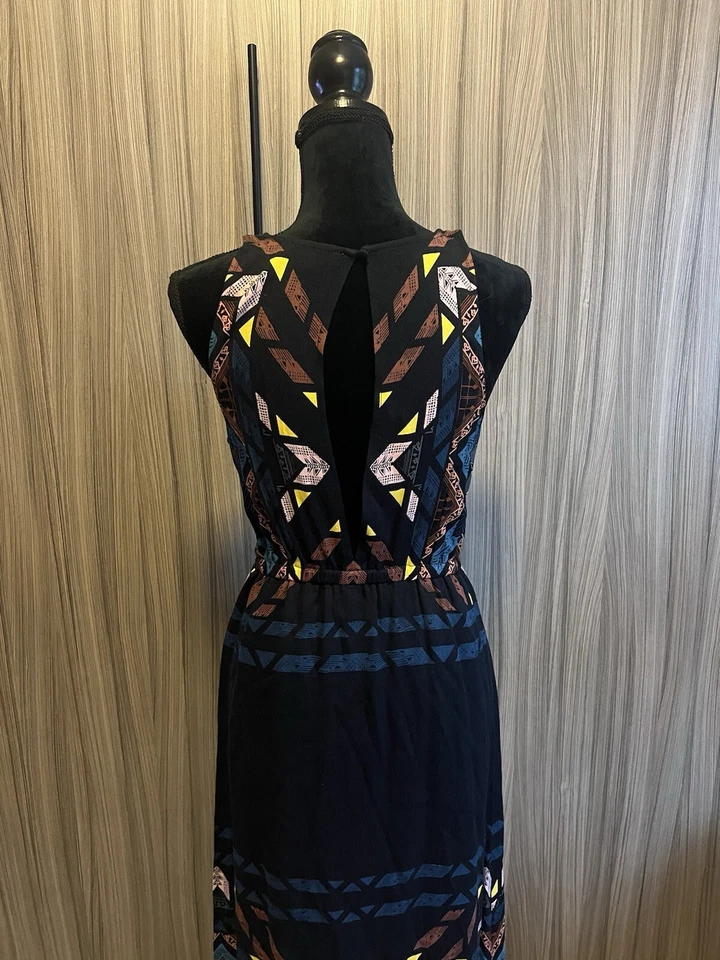 Maxi Vestido Tribal Ella Moss Hopelux Negro Mameluco S Pequeño $258 Foto 4 de 4