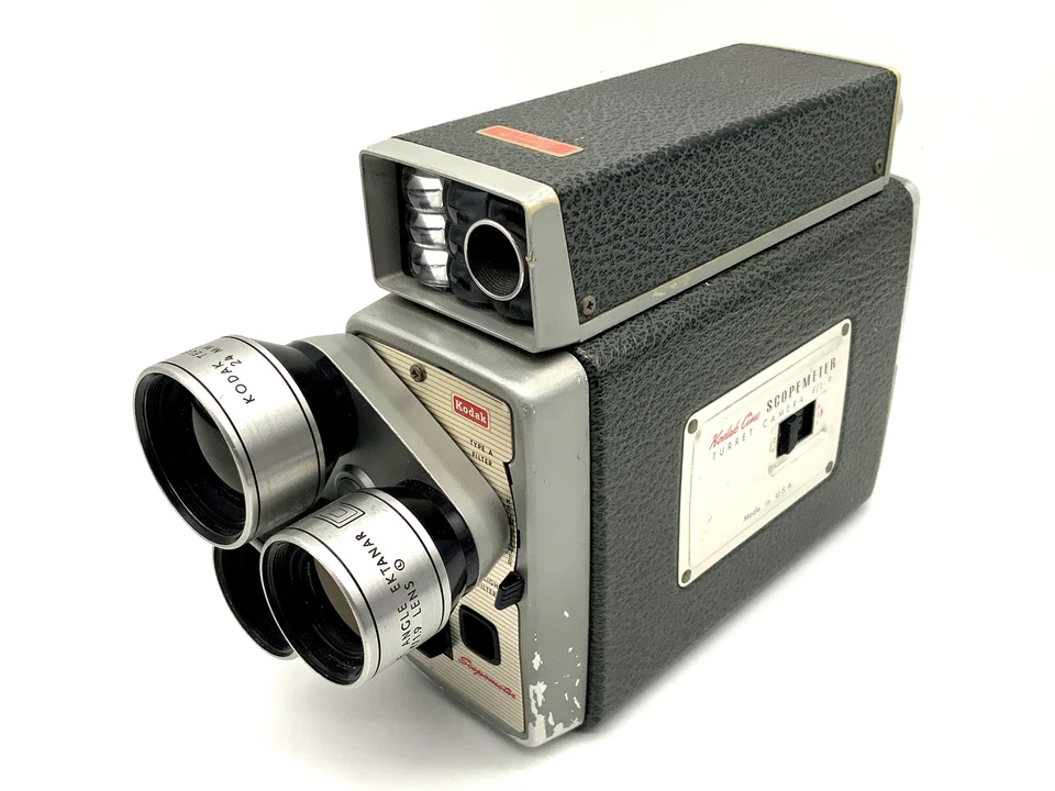 Kodak Scopemeter Fotocamera Con Ektanar F/1.9 Telephoto, Ampio Angle Doppio 8mm - Bild 1 von 4