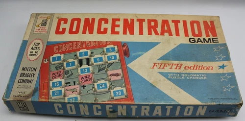 Milton Bradley Concentration Game Vintage 5th Edition
