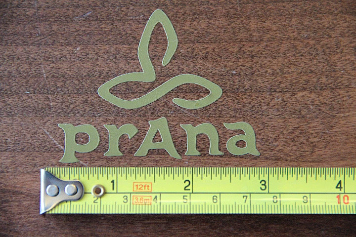 PRANA Climbing Yoga Clothing DIE CUT STICKER Decal NEW HEMP