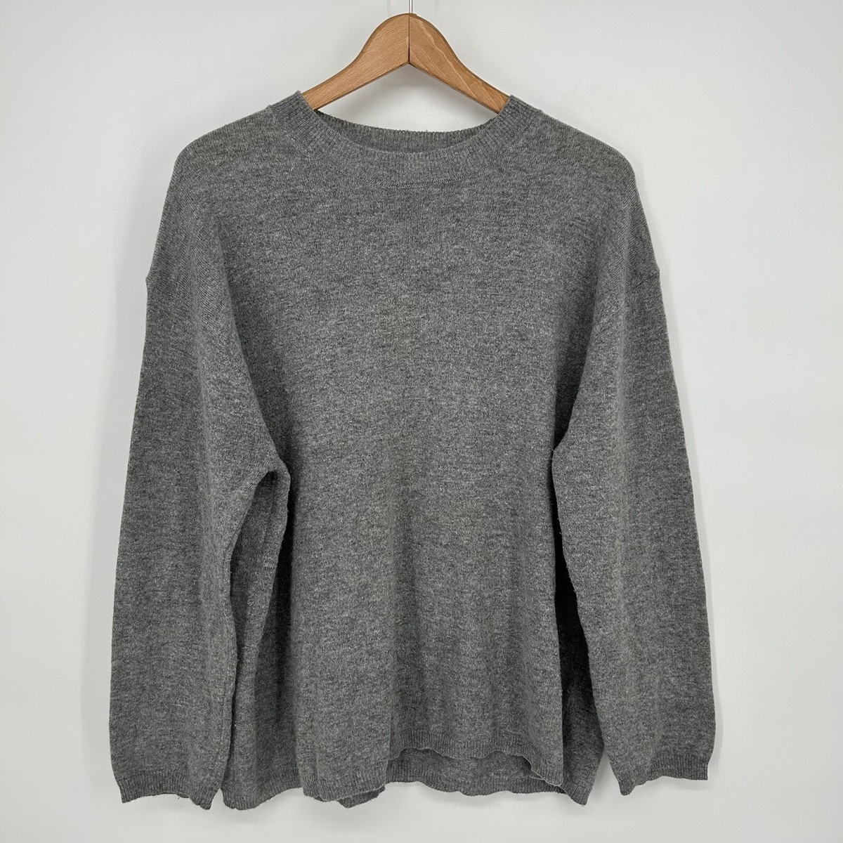 Zara Womens Gray Wool Blend Sweater Multiway Knit Pullover Size M