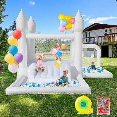 Outdoor Giant Commercial Bounce Castle Bouncer w/ Blower, Wider Slide & Ball Pit
