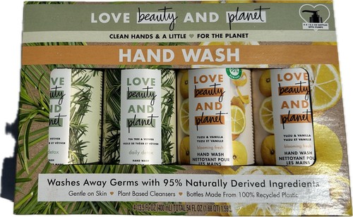 4X Love Beauty And Planet Hand Wash 13.5 FL Yuzu & Vanilla - Tea Tree & Vetiver