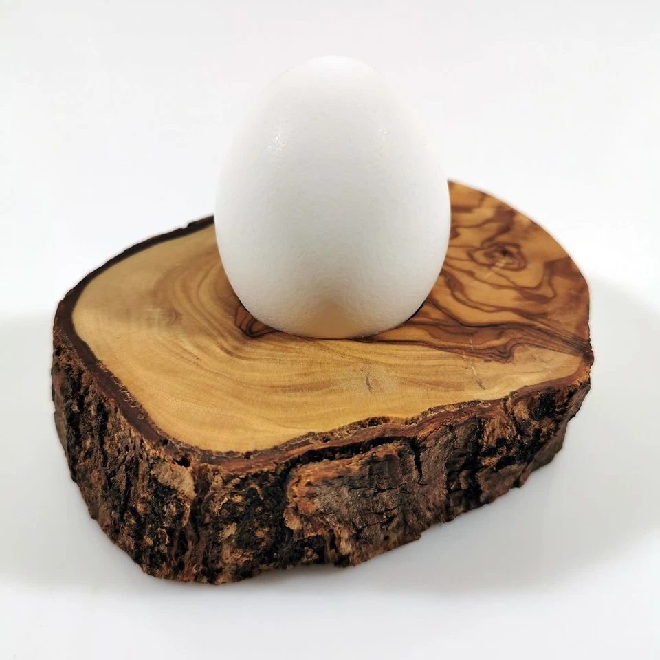 Teelichthalter Kerzenhalter Eierbecher Olivenholz rustikal - Bild 3 von 4