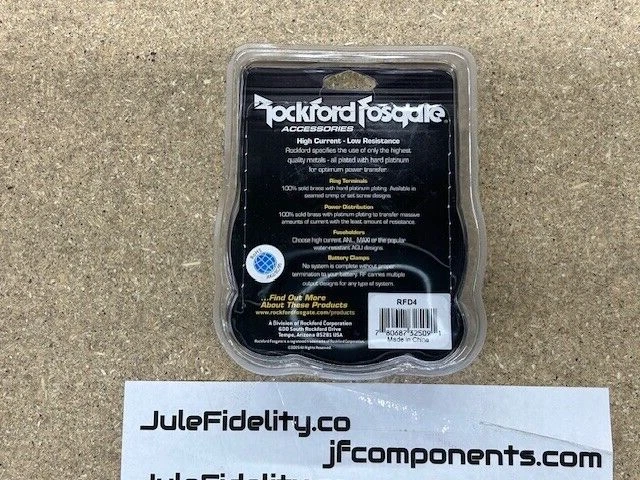 Rockford Fosgate RFD4 4AWG in and 3 Output Car Audio Distribution Block Terminal - Image 3 of 4