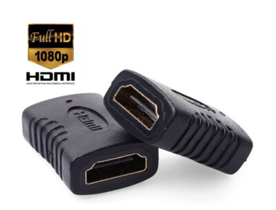 ADATTATORE HDMI Giunto Femmina Femmina Accoppiatore ORO Cavo HD 1080p - Foto 3