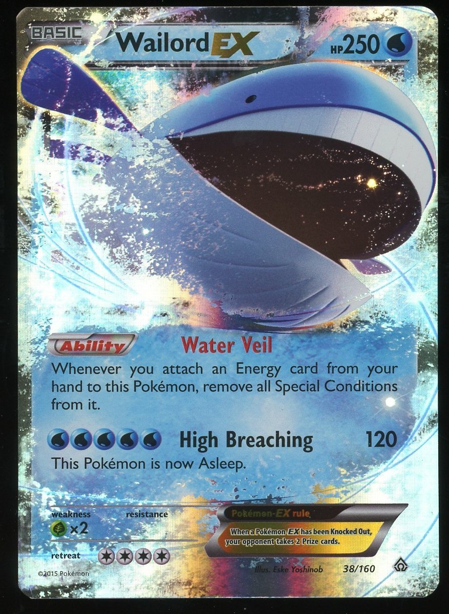 WAILORD 38/160 Primal Clash Ultra Rare Pokemon Card Mint | eBay