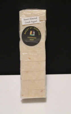 Sweet Almond Greek Yogurt handmade soap loaf, 9  precut bars- FREE Shipping