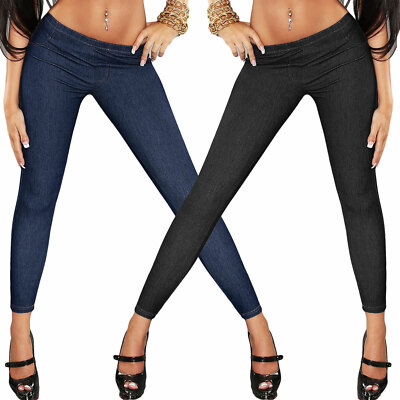Damen Leggings Hose Denim Optik Stretch Slim Fit TOOCOOL BE-6633