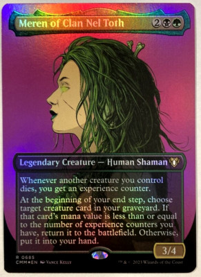 MTG Meren of Clan Nel Toth (Borderless Foil) Commander Masters 0685 NM