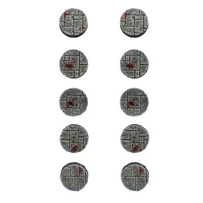 WWG Dungeon Steinharzbasen - Runde Basen für 20 mm-28 mm Maßstab Miniaturen