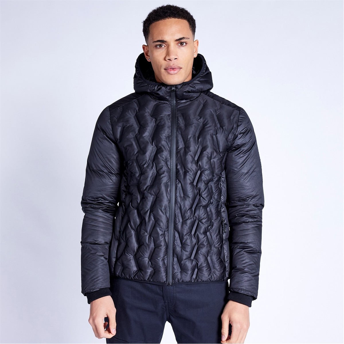 Puffer Jacket 11 Degrees Coat Black 11 Degrees Mens Nitro Puffer Jacket  Outerwear Black Lightweight