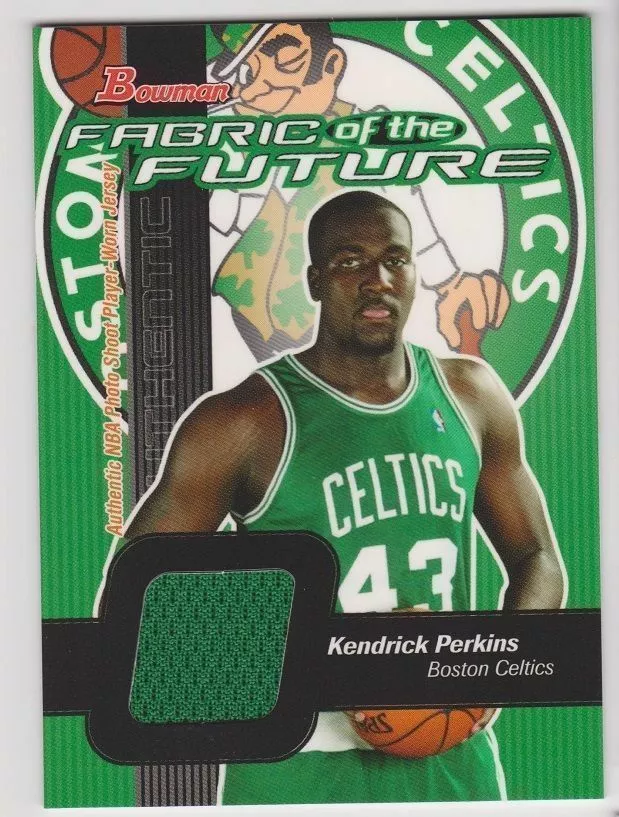 2003 04 Bowman Rookies Stars Kendrick Perkins Fabric of the Future Jersey RC