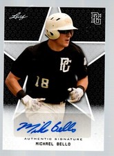 2020 Leaf Perfect Game National Showcase Auto Black #BAMB3 Michael Bello 18/50