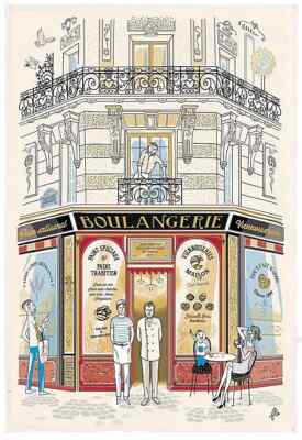 TORCHONS & BOUCHONS, FRENCH BOULANGERIE (BREAD STORE) FRENCH KITCHEN / TEA TOWEL