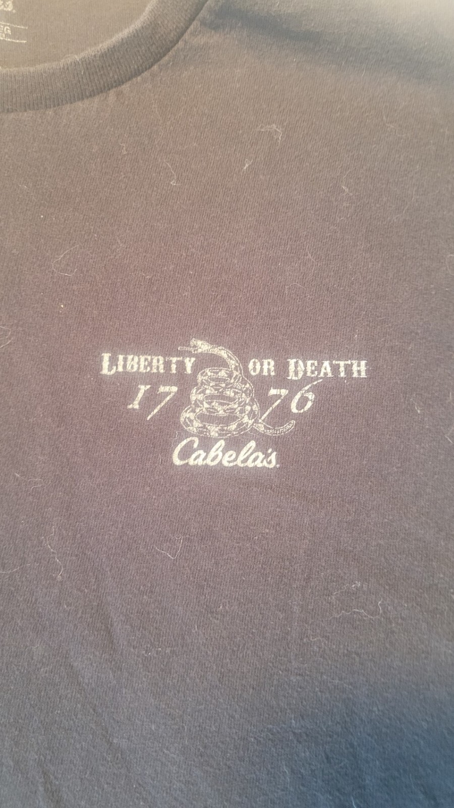 Cabelas liberty or death shirt 1776 Size Large..Regular Fit eBay