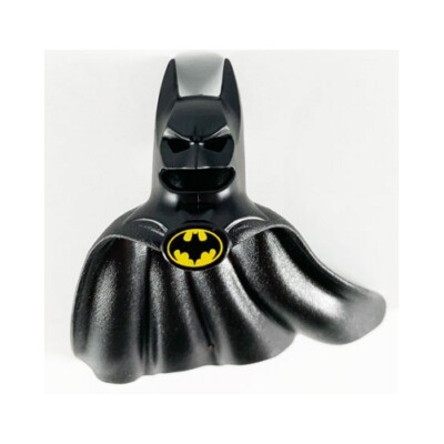 LEGO - Minifig, Head Cover, Cowl w/ Pointed Ears, Sweeping Cape & Batman Logo