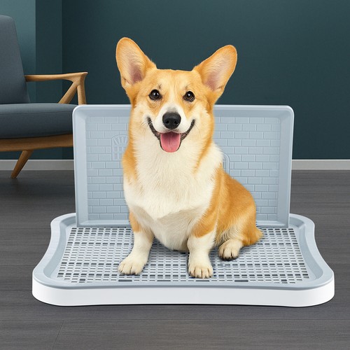 Dog Potty Training Toilet Puppy Pad Holder with Wall Column Removable Tray - Picture 9 of 16