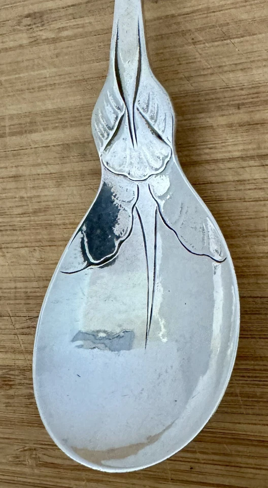 PRIMEIRO GEORG JENSEN ORNAMENTAL #50 PADRÃO CARACOL ESTERLINA 7 1/2" COLHER 1915-1927 - Imagem 2 de 4