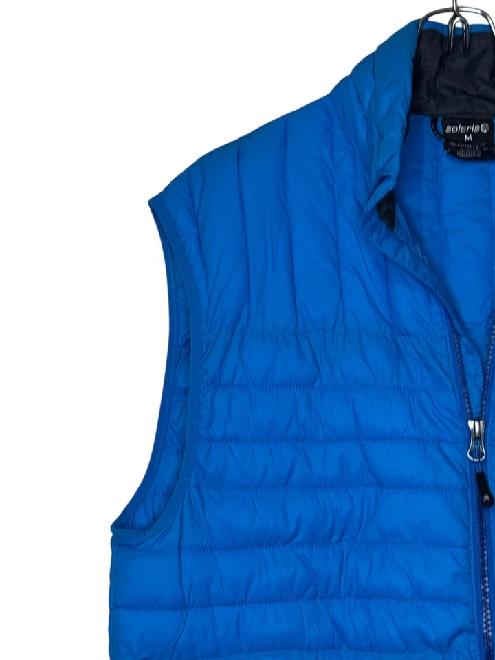 Chaleco Solaris Hombres Ligero Acolchado Puffer Exterior Cremallera Completa Bolsillos Azul Mediano Foto 3 de 4