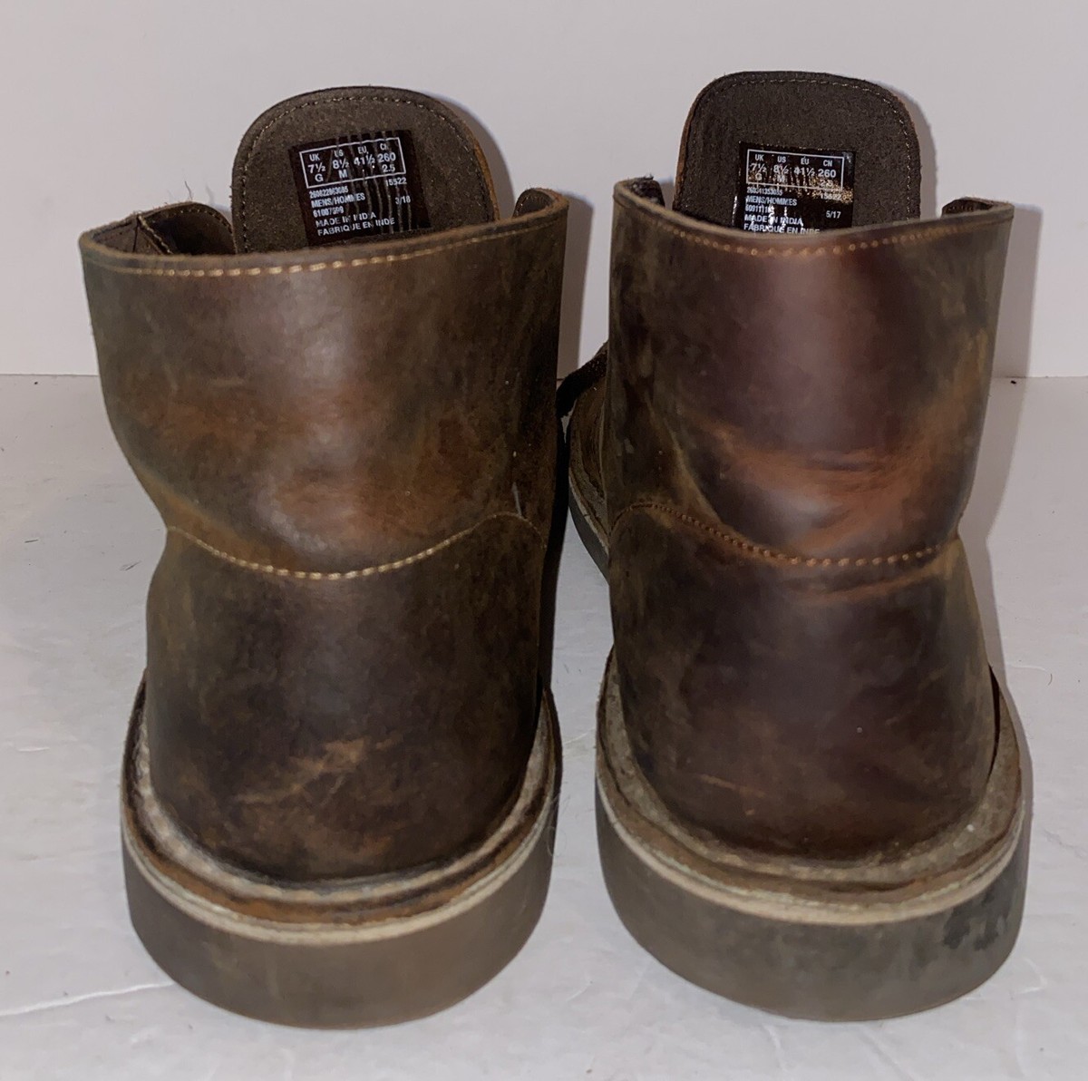 Clarks Men\'s Bushacre 2 Size 8 M Dark‎ Brown Leather Classic Chukka Boots Clarks Bushacre 2 Dark Brown Leather Chukka Boots Men Size  main image 4