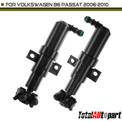 2Pcs Headlight Washer Nozzle Front Both Sides for Volkswagen B6 Passat 2006-2010