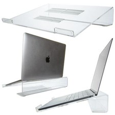 DuraClear Acrylic Laptop Stand for Desk - Ergonomic 2.5" Elevation Acrylic Co...