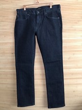 John Varvatos USA Bowery Jeans Men 32x32 Blue Slim Straight zipper Fly dark wash