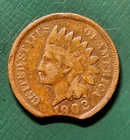 1902 Indian Head Cent - Clipped Planchet - Higher Grade - Original