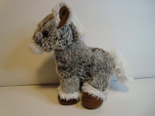 Aurora Donkey Mule Horse Pony Brown Dark Mane Tail Stuffed Animal Plush Toy - Picture 4 of 7