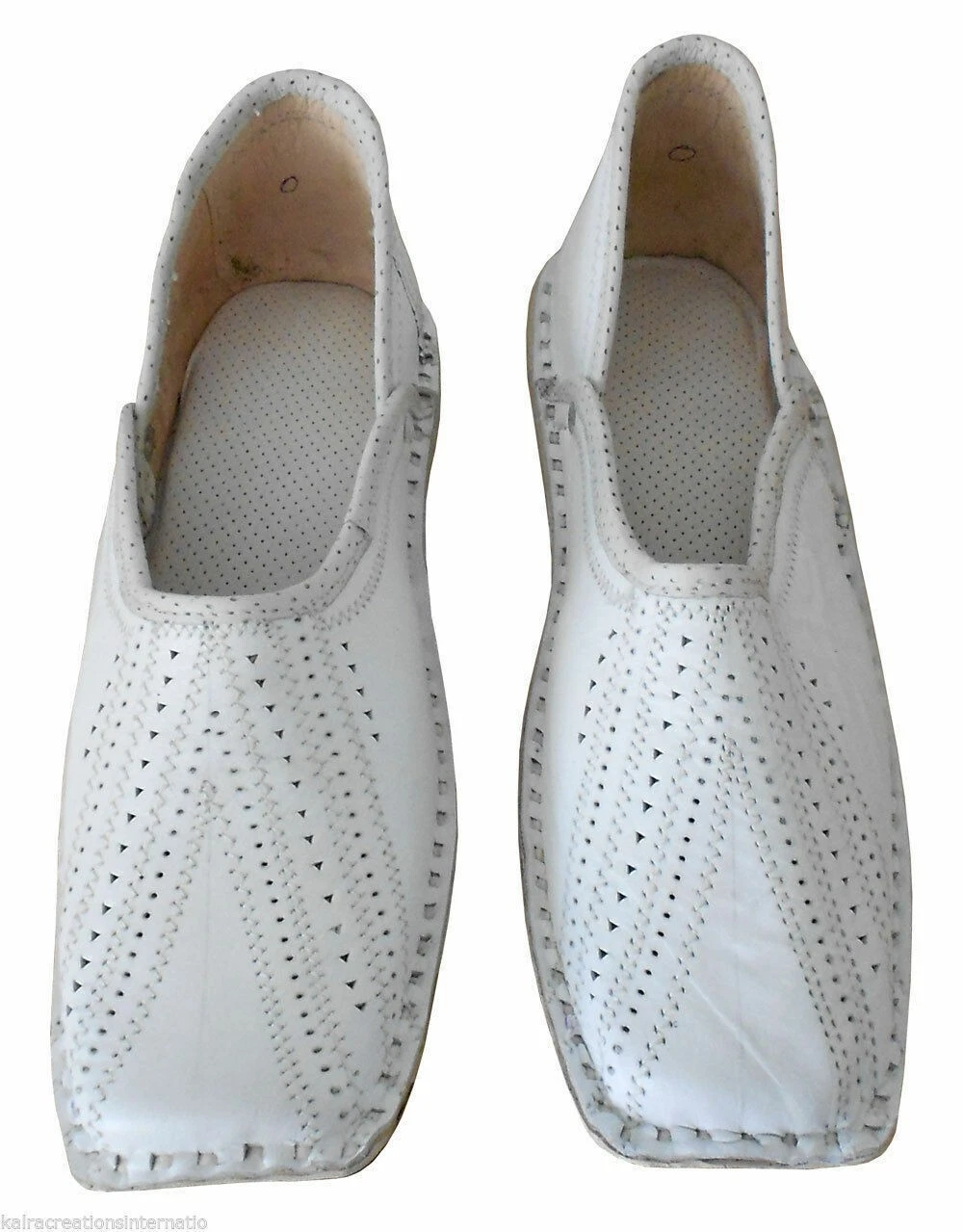 Men Shoes Leather Size US 9 Handmade Indian Loafers Mojaries Jutties Flat White
Opens in a new windo