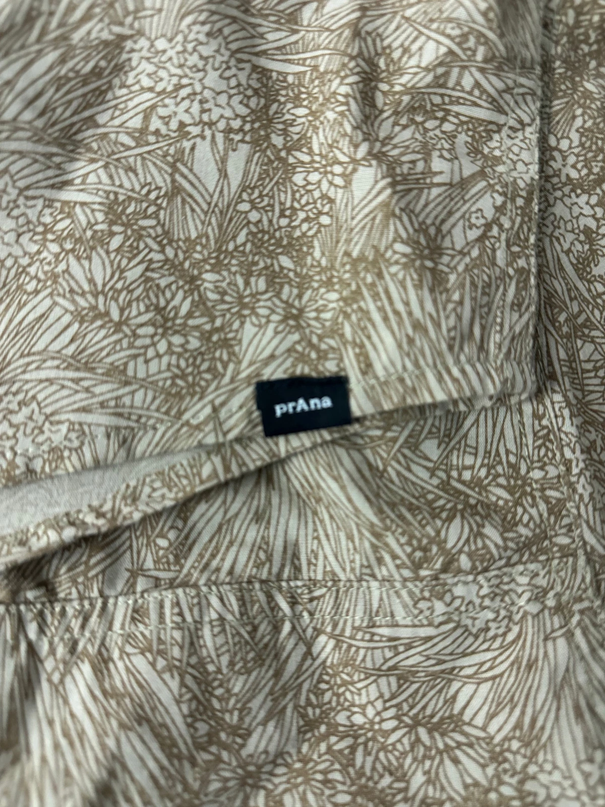 prana print cotton short sleeve shirt