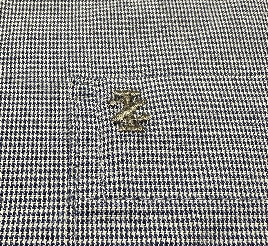 Camisa a Cuadros IZOD Azul Micro Pata de Gallo Para Hombres 2XLT ALTA Abotonada Manga Larga Foto 4 de 4