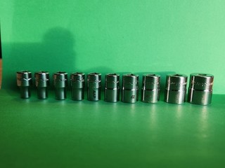 10 Pc. Snap on 110TMY Socket Set 1/4" Dr. 6 Pt. 3/16" 9/16" TM6 TM18 H6