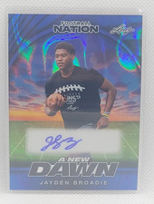 2025 Leaf Football Nation Jayden Broadie Auto #ed 1/7 A New Dawn