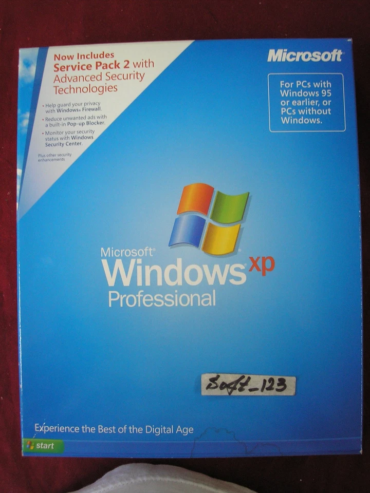 Microsoft Windows XP Professional SP2 Full English Retail MS WIN PRO=SEALED BOX= - Image 2 of 4