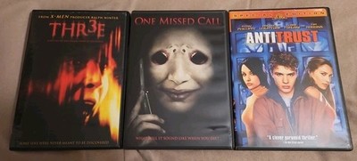 One Missed Call Thr3e Antitrust DVD 2008 2006 2001 Horror Thriller Three