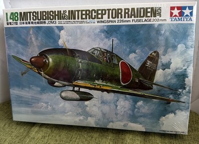 1973 Tamiya 1/48 Mitsubishi J2M3 Interceptor Raiden Jack Kit #61018 NEW IN BOX-