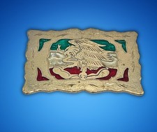 Mexican Belt Buckle With Nstional Emblem Of Mexico  319 