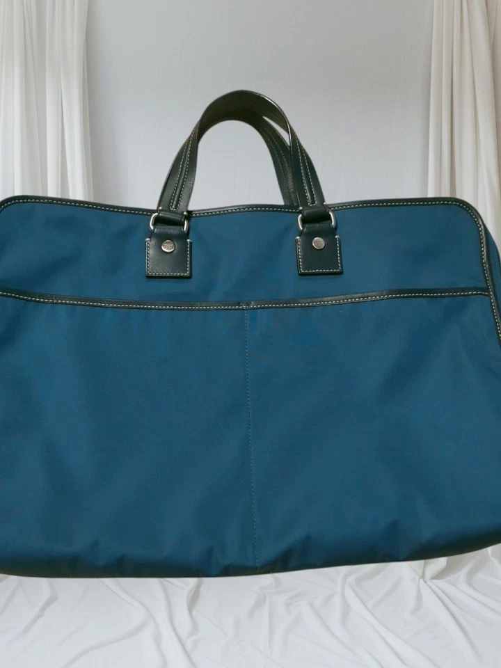 Состояние ТРЕНЕР портфель бизнес сумка с логотипом подвеска нейлона кожи 12a - Изображение 2 из 4