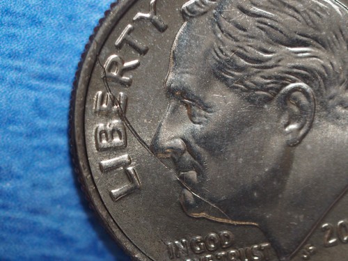 2002 Roosevelt Dime Struck Through Error, String?? - Picture 2 of 4