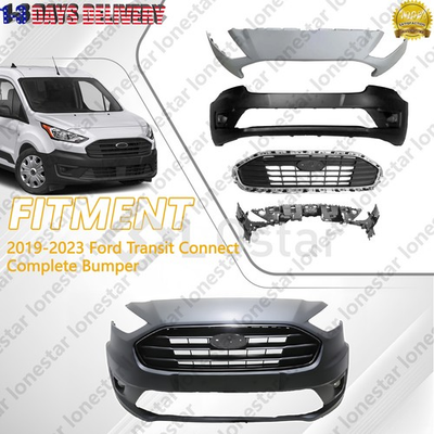 #ad For 2019 2023 Ford Transit Connect Front Complete Bumper Kit w o Fog Lamp Holes $739.55