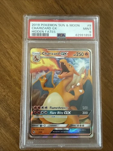 2019 Pokemon Charizard GX 9/68 Hidden Fates Holo PSA 9