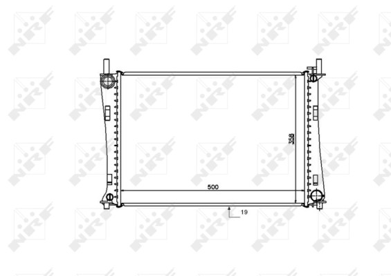 Radiateur refroidissement moteur NRF 53740 haute performance pour OE 1363013