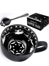 sealed-nightmare-before-christmas-coffee-cup-mug-tea-skull-spoon-ceramic-21oz
